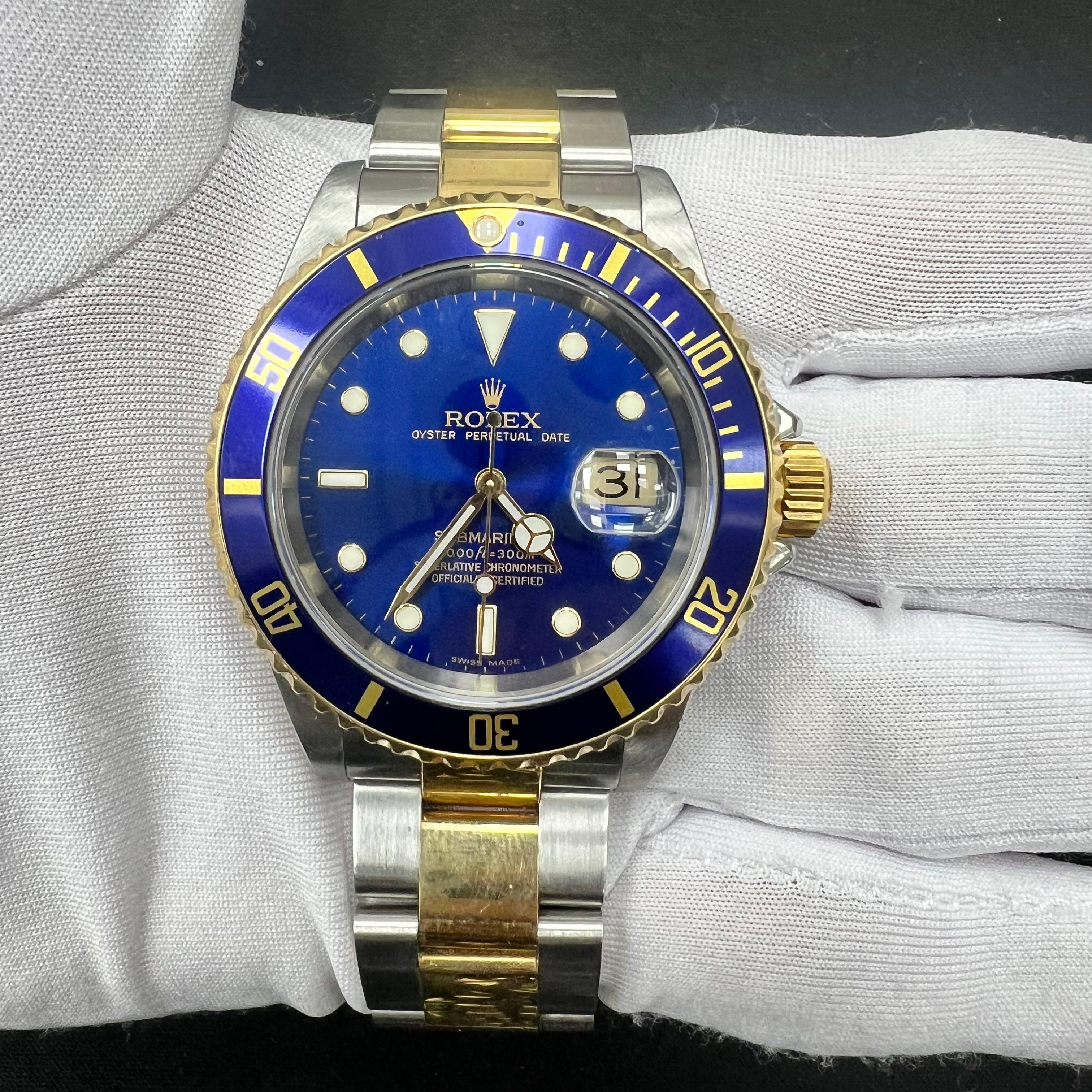 Rolex Submariner Date 40mm Two-Tone 18K Yellow Gold & Steel Blue Dial Ref. 116613LB