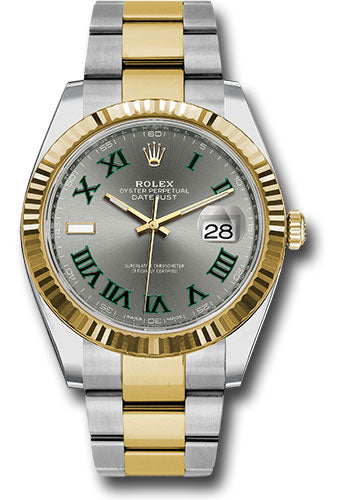 Rolex Datejust 41mm Two-Tone 18K Yellow Gold & Steel Wimbledon Dial Ref. 126333