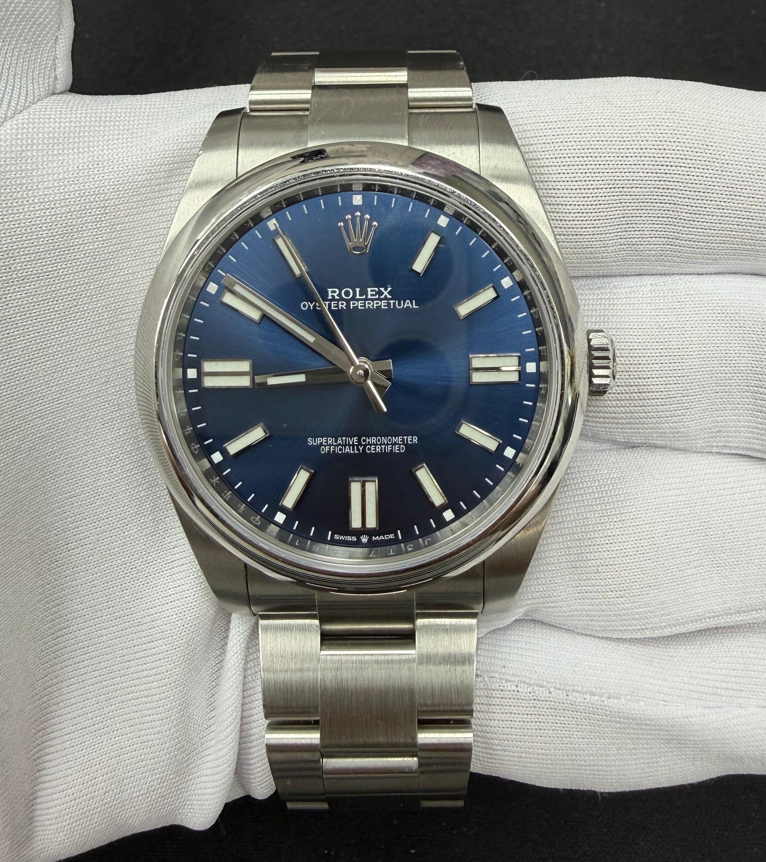 Rolex Oyster Perpetual 41mm Stainless Steel Blue Dial Ref. 124300