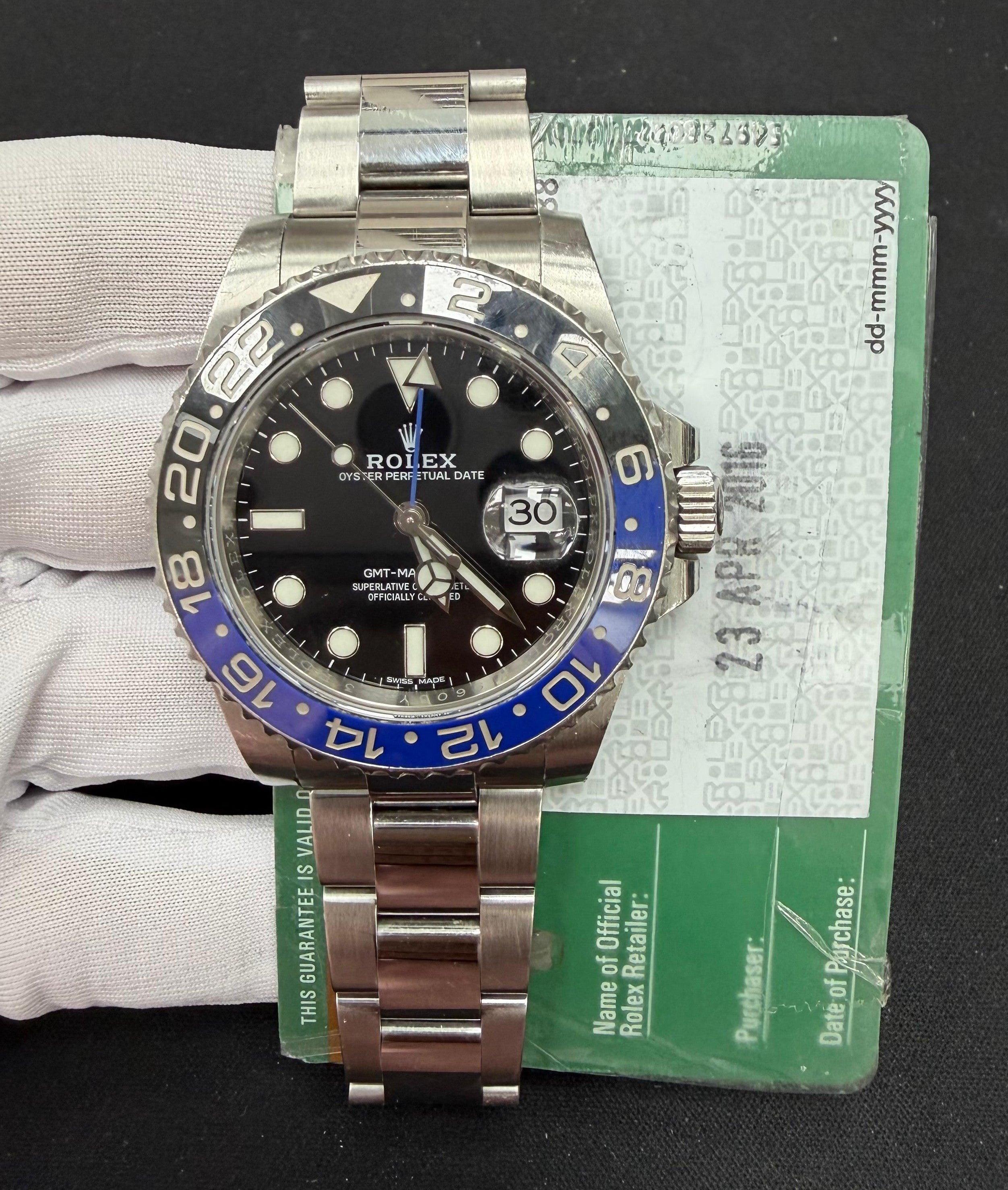 Rolex GMT Master II 40mm Stainless Steel Black Dial Ref. 116710BLNR