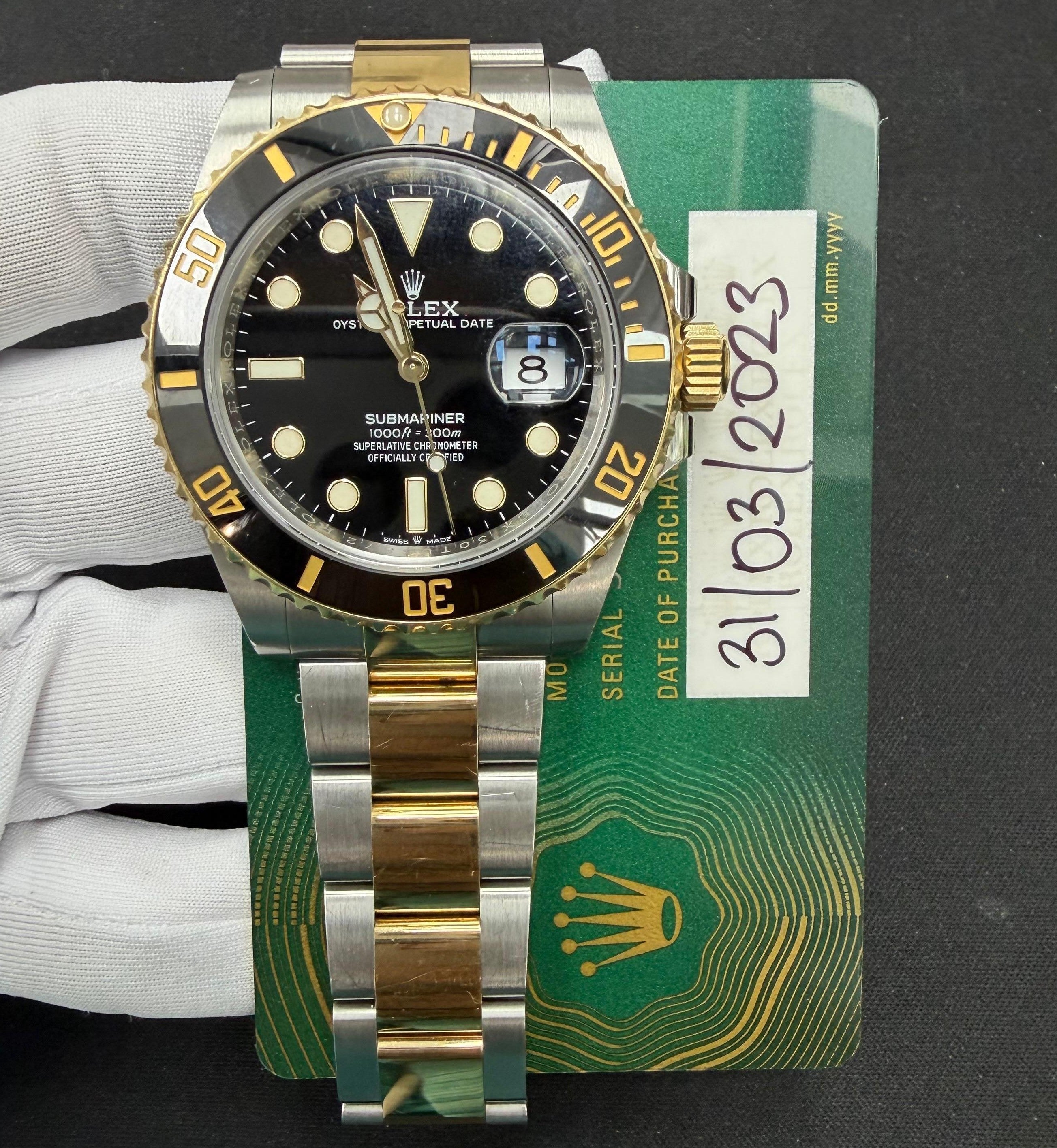 Rolex Submariner Date 41mm Two-Tone 18K Yellow Gold & Steel Black Dial Ref. 126613LN