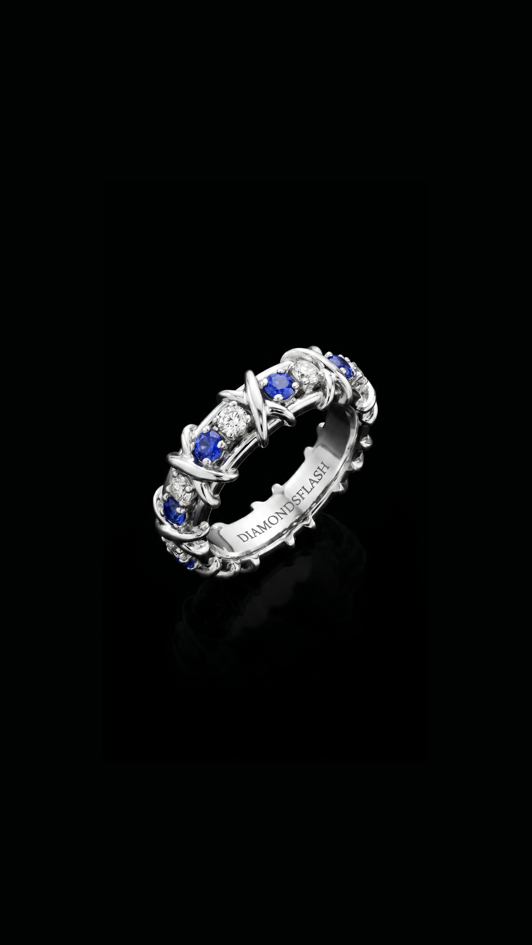 18K Sapphire diamond ring