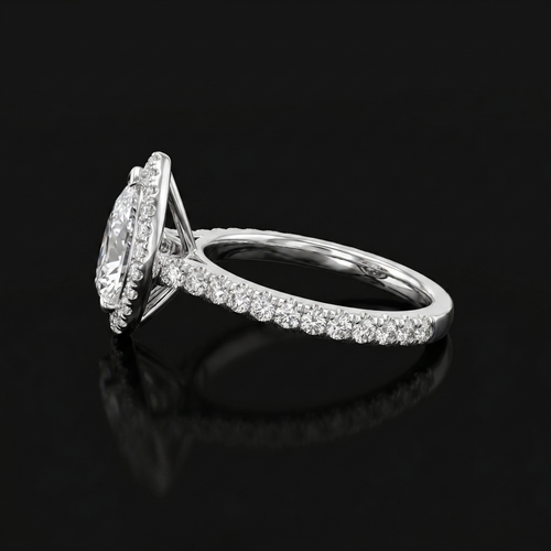 18K Pear Ring
