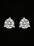 14K 4 Prong Basket Push Back Stud Earring