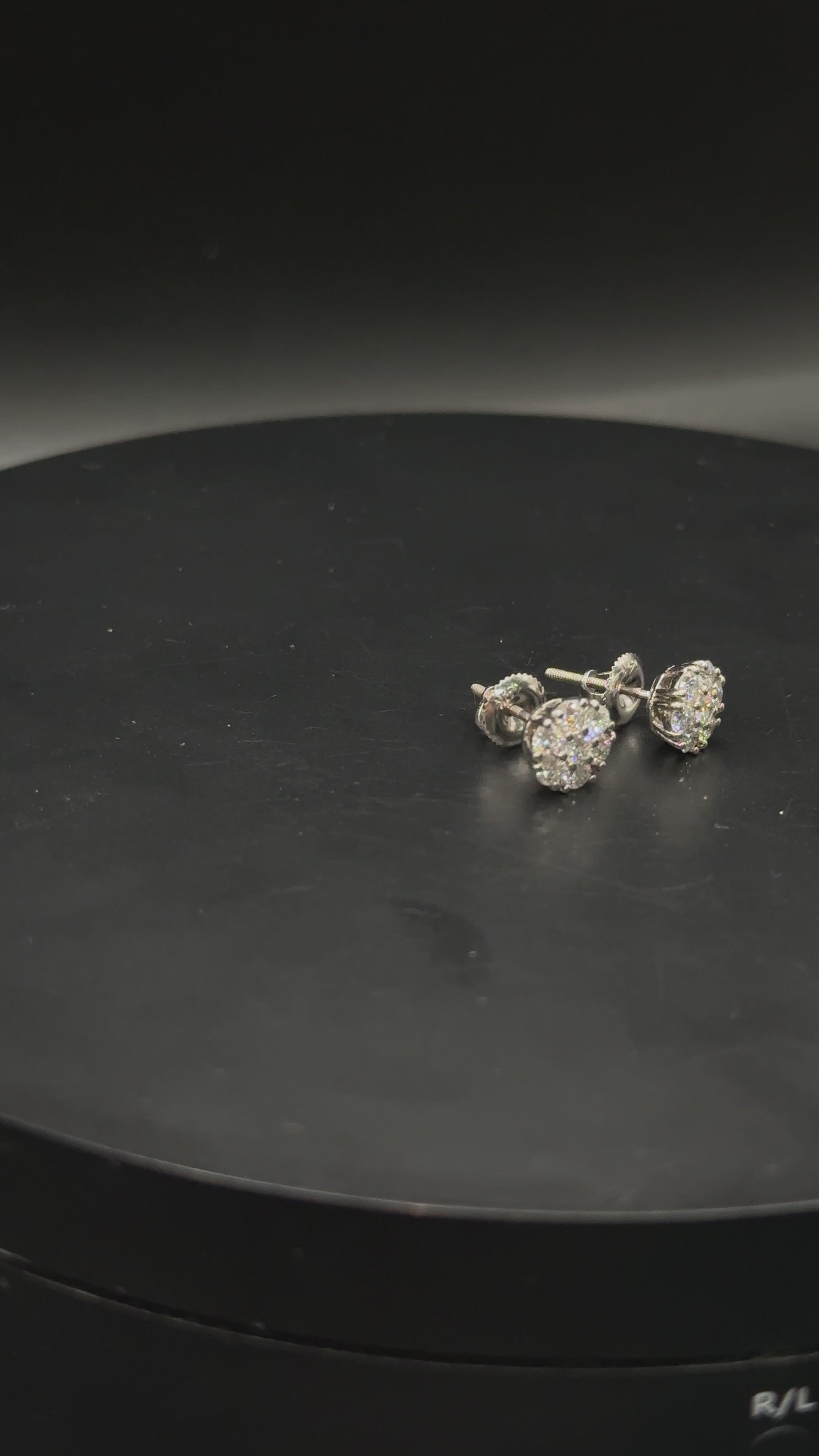Floral Diamond Stud Earrings