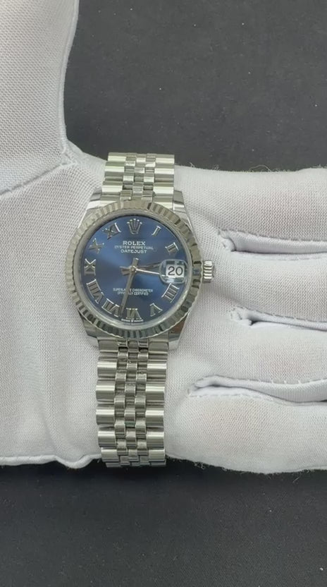 Rolex Datejust 31mm Stainless Steel Blue Roman Dial Ref. 278274