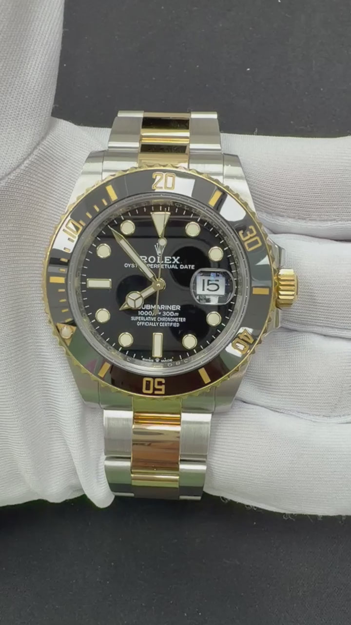 Rolex Submariner Date 41mm Two-Tone 18K Yellow Gold & Steel Black Dial Ref. 126613LN