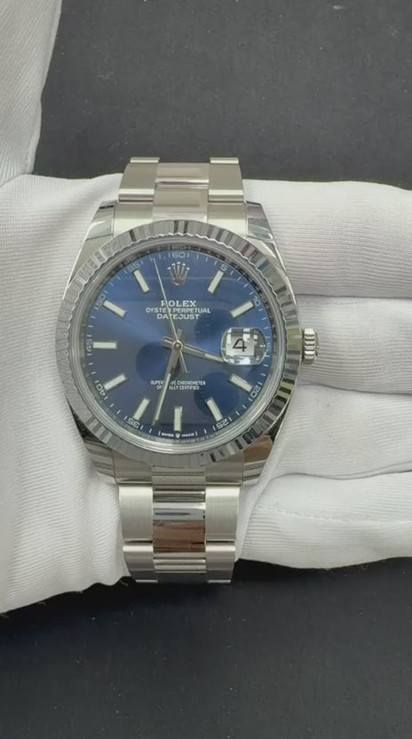 Rolex Datejust 41mm Stainless Steel Blue Dial Ref. 126334