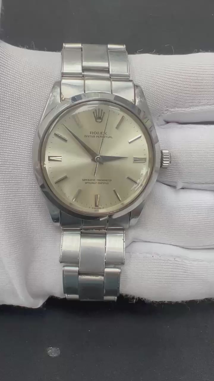 Rolex Oyster Perpetual 34mm Stainless Steel Silver Dial Ref. 6718