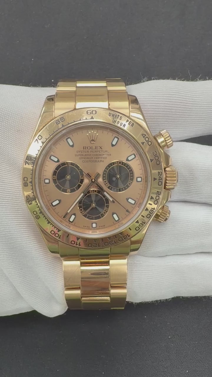Rolex Daytona 40mm 18K Rose Gold Sundust Dial Ref. 116505