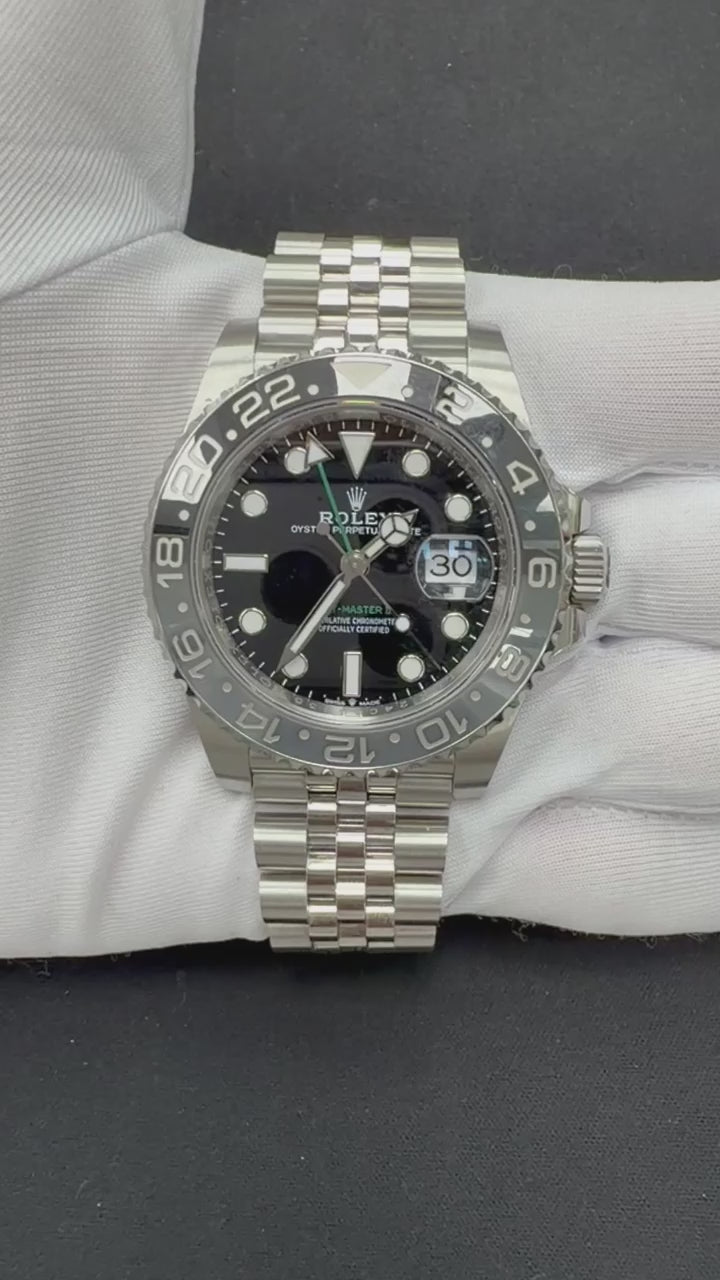 Rolex GMT Master II 40mm Stainless Steel Black Dial Ref. 126710GRNR