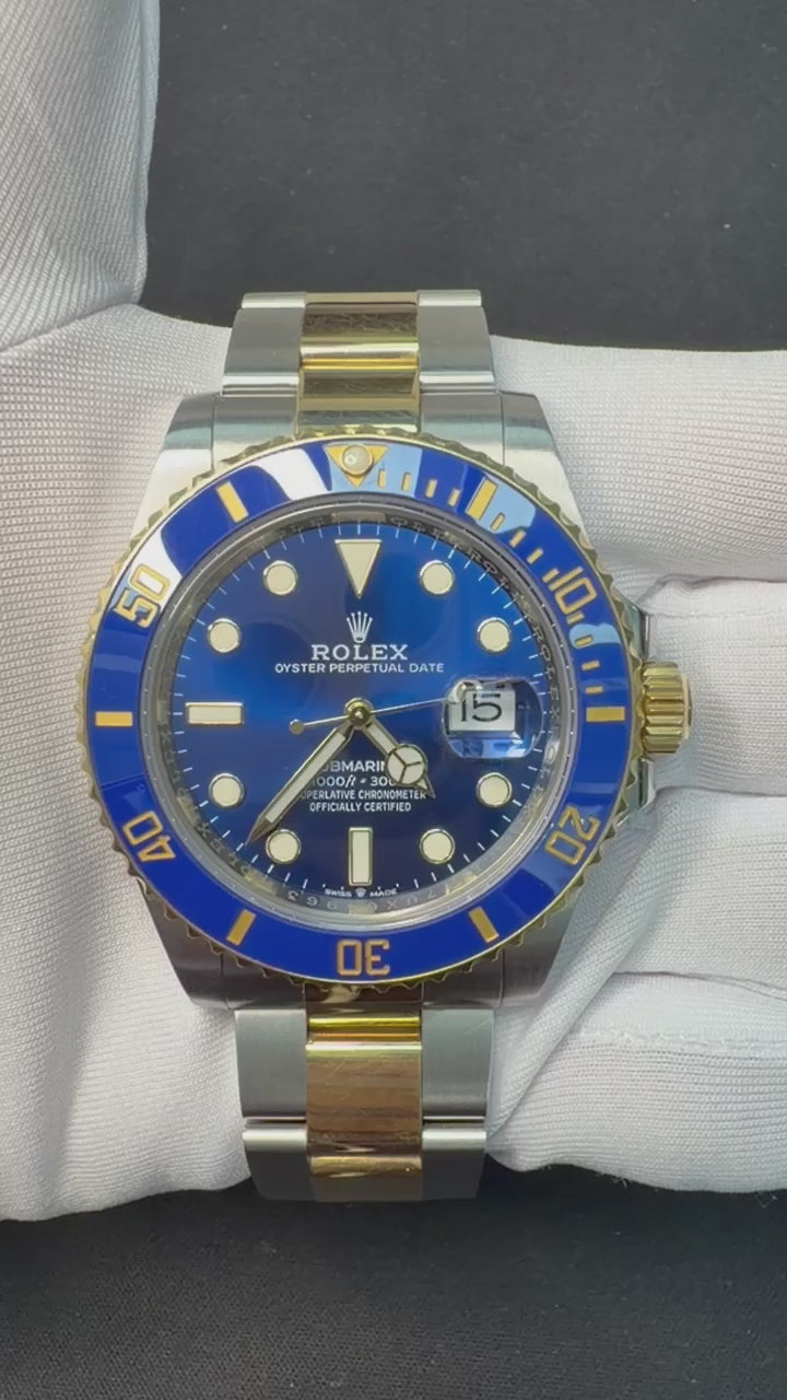 Rolex Submariner Date 41mm Two-Tone 18K Yellow Gold & Steel Blue Dial Ref. 126613LB