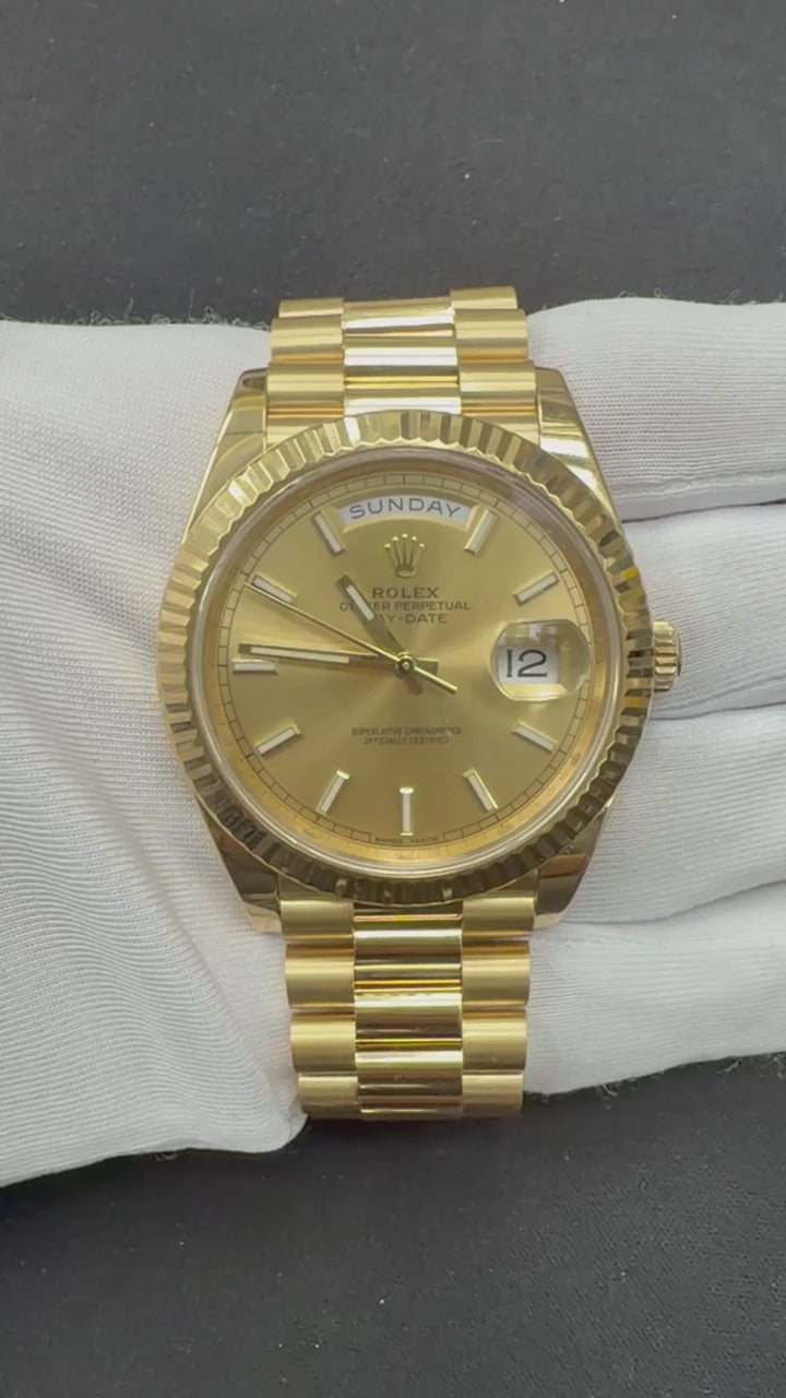 Rolex Day-Date 40mm 18K Yellow Gold Champagne Dial Ref. 228238