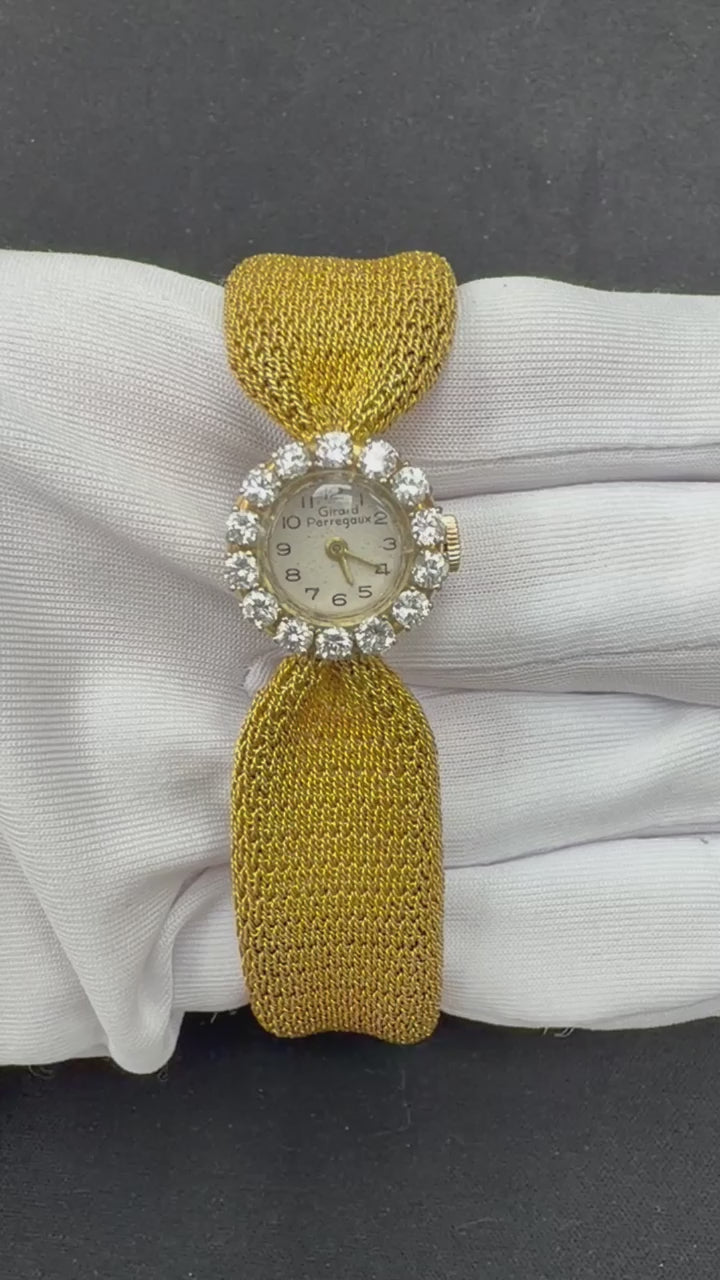 Girard Perregaux Cocktail 15.5mm 18K Yellow Gold White Dial
