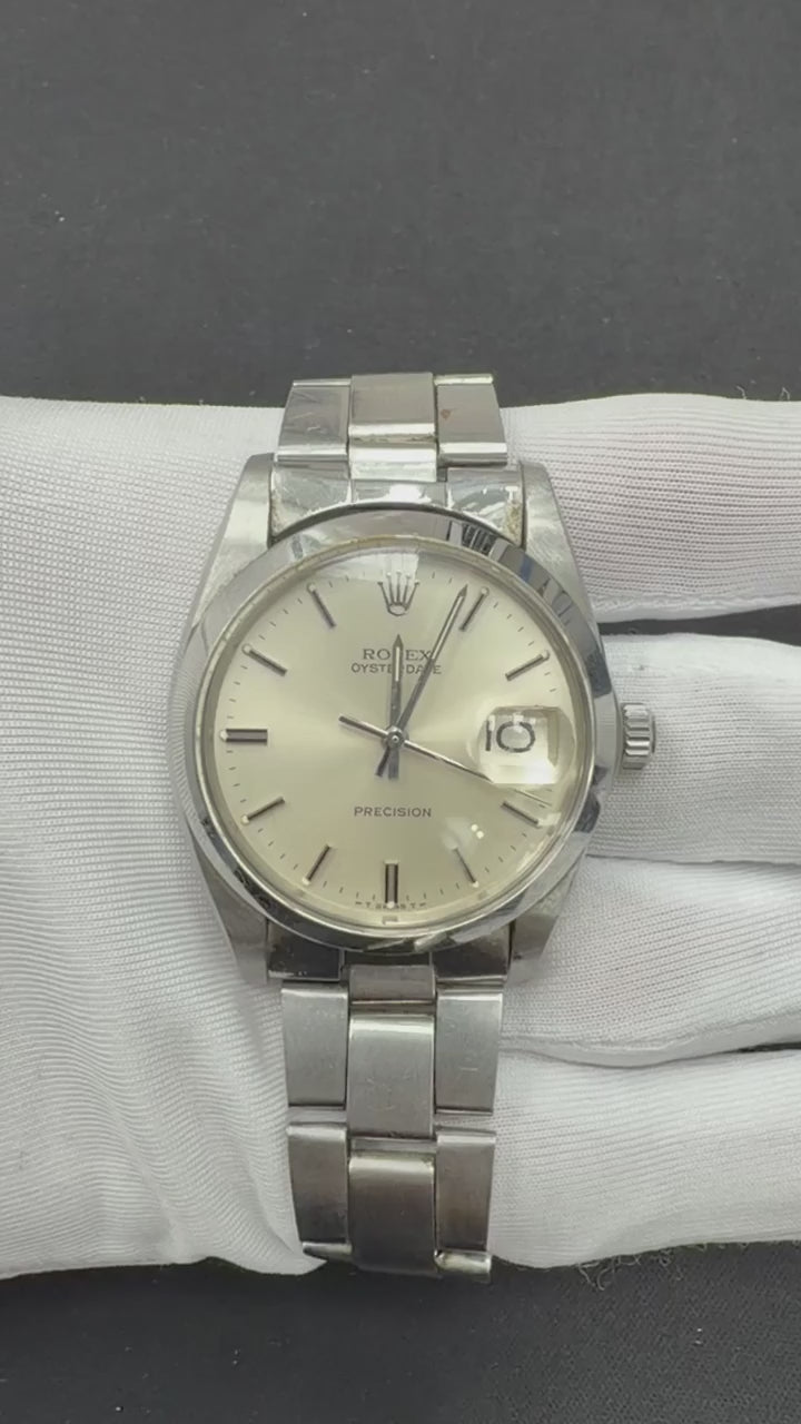 Rolex Precision 34mm Stainless Steel Silver Dial Ref. 6694
