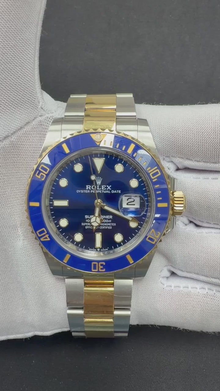 Rolex Submariner Date 41mm Two-Tone 18K Yellow Gold & Steel Blue Dial Ref. 126613LB