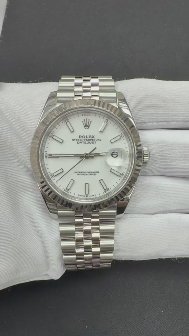 Rolex Datejust 41mm Stainless Steel White Dial Ref. 126334