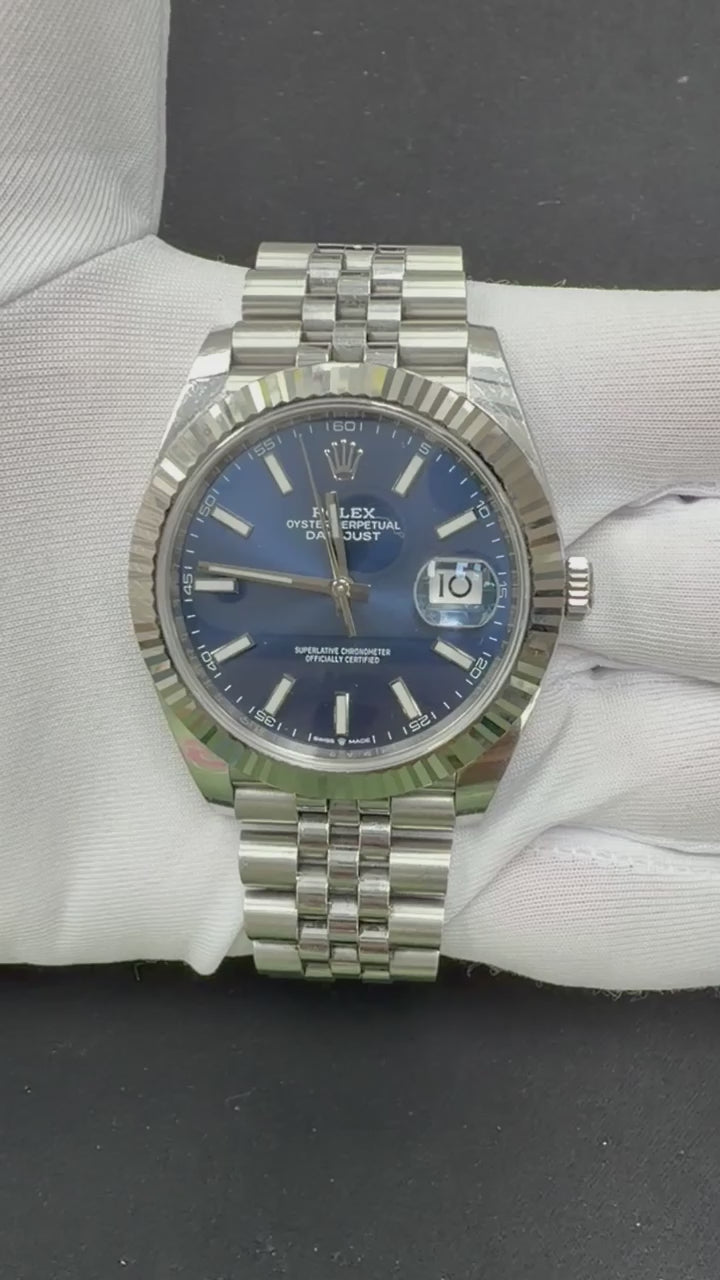 Rolex Datejust 41mm Stainless Steel Blue Dial Ref. 126334
