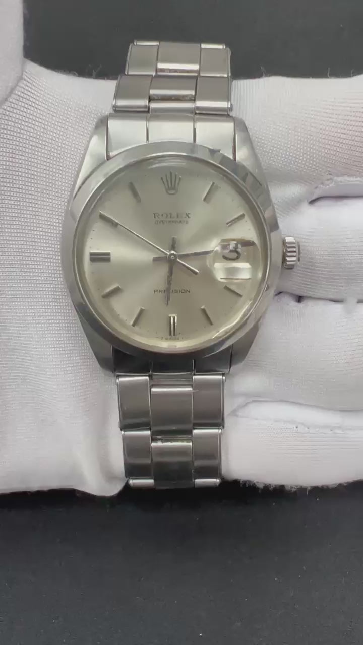 Rolex Oysterdate 34mm Stainless Steel Silver Dial Ref. 6694
