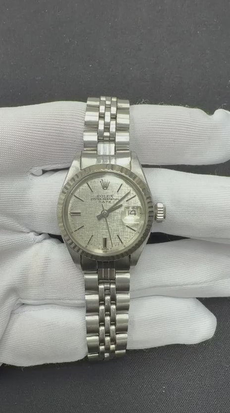 Rolex Lady Date Just 26mm Stainless Steel Silver Dial Ref. 6919