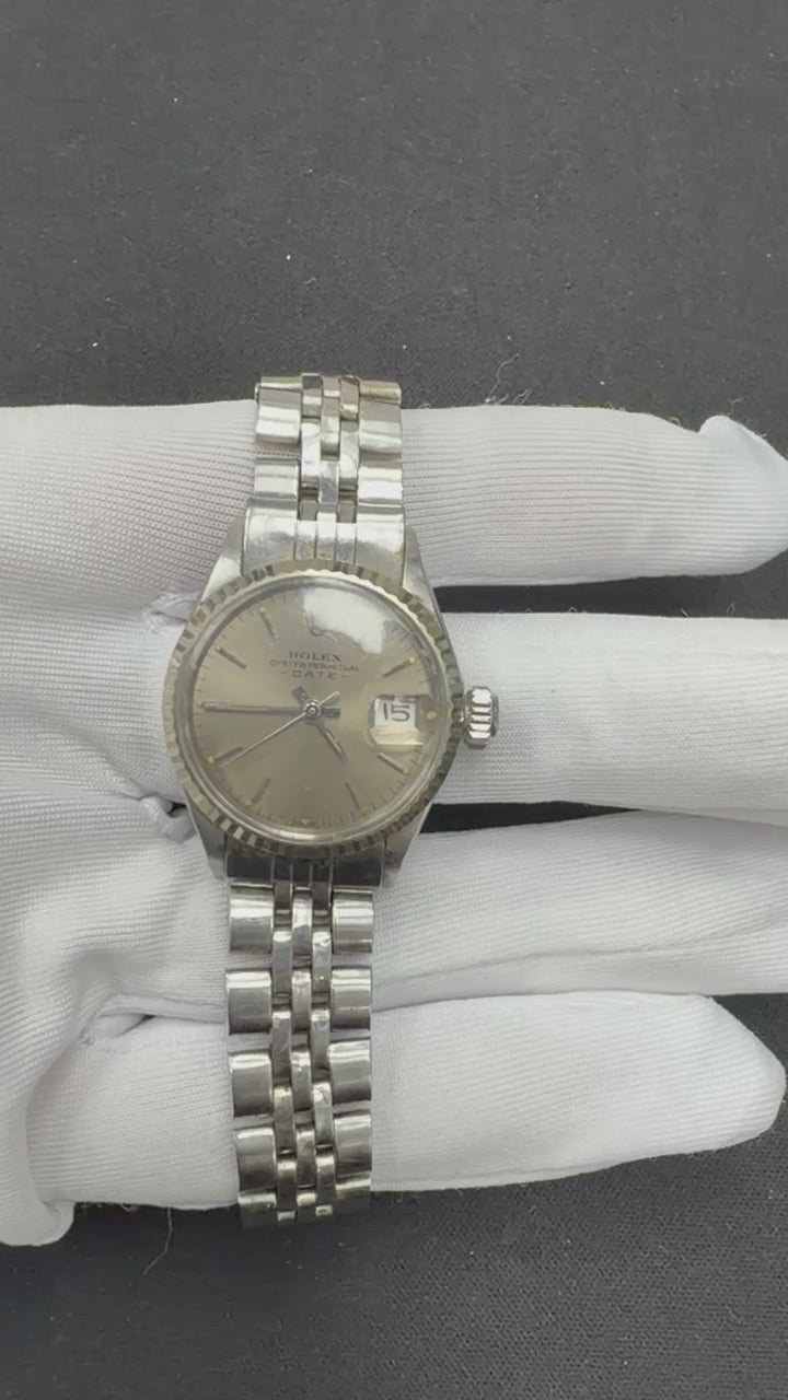 Rolex Lady Date Just 26mm Stainless Steel Silver Dial Ref. 6517